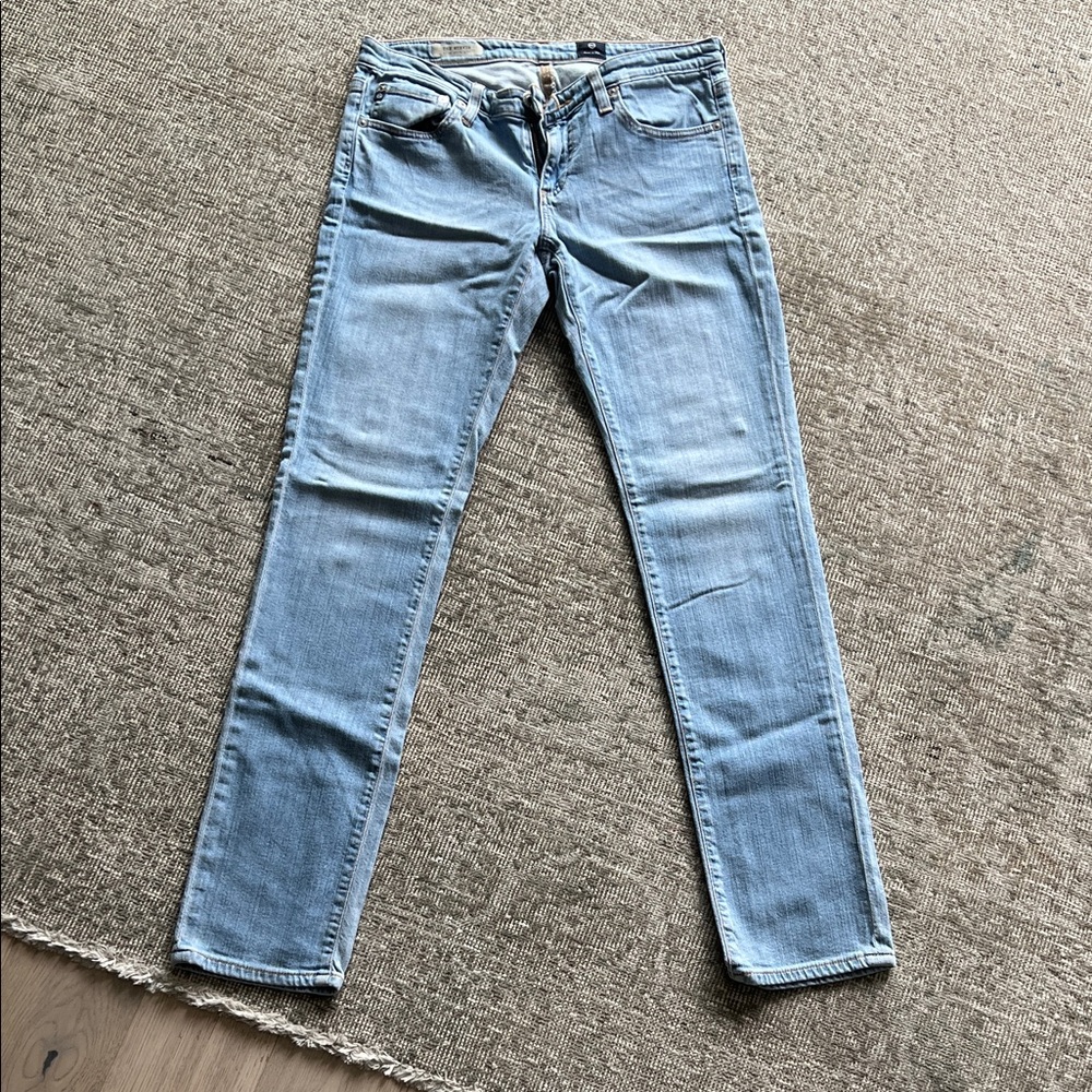 AG Adriano Goldschmied Light Wash Straight Leg Jeans